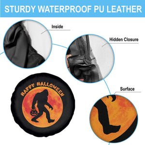 Funny Halloween Bigfoot Spare Tire Cover Sasquatch Full Moon Jack O Lantern TS11 Print Your Wear