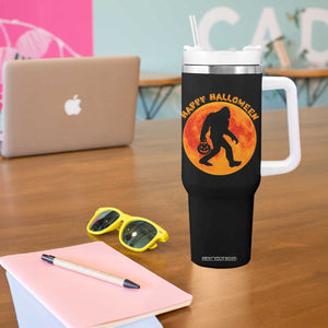 Funny Halloween Bigfoot Tumbler With Handle Sasquatch Full Moon Jack O Lantern TS11 Print Your Wear
