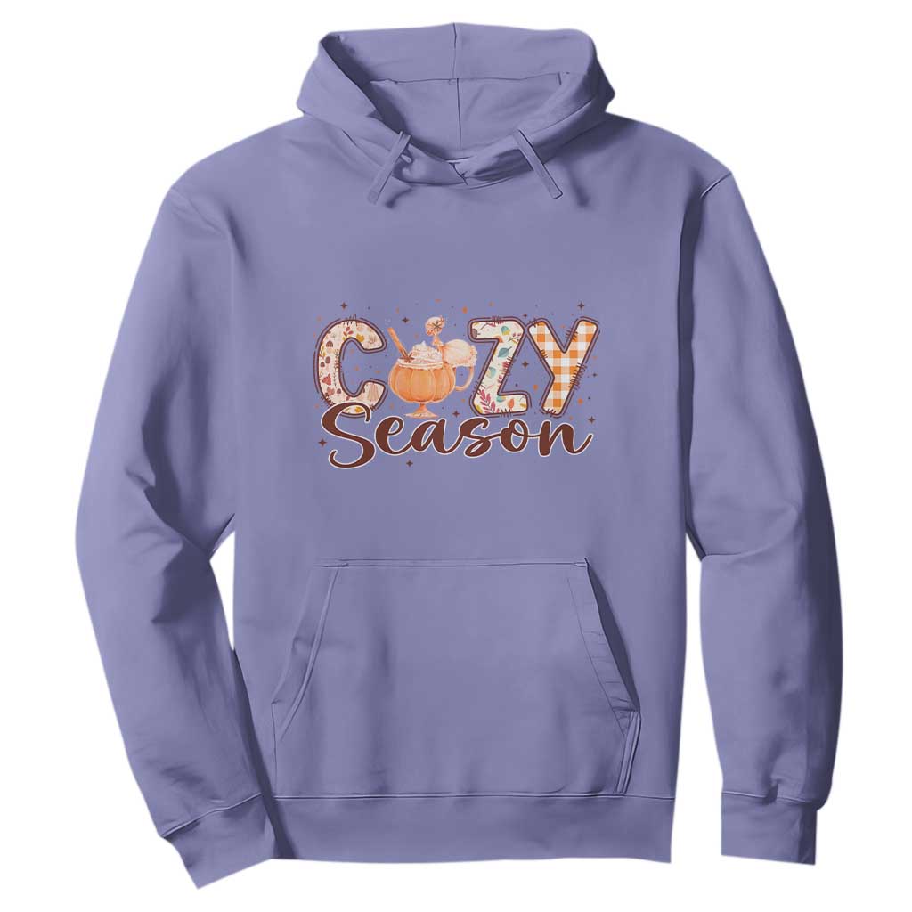 Cozy Season Thanksgiving Hoodie Autumn Pumpkin Spice Latte TS11 Violet Print Your Wear