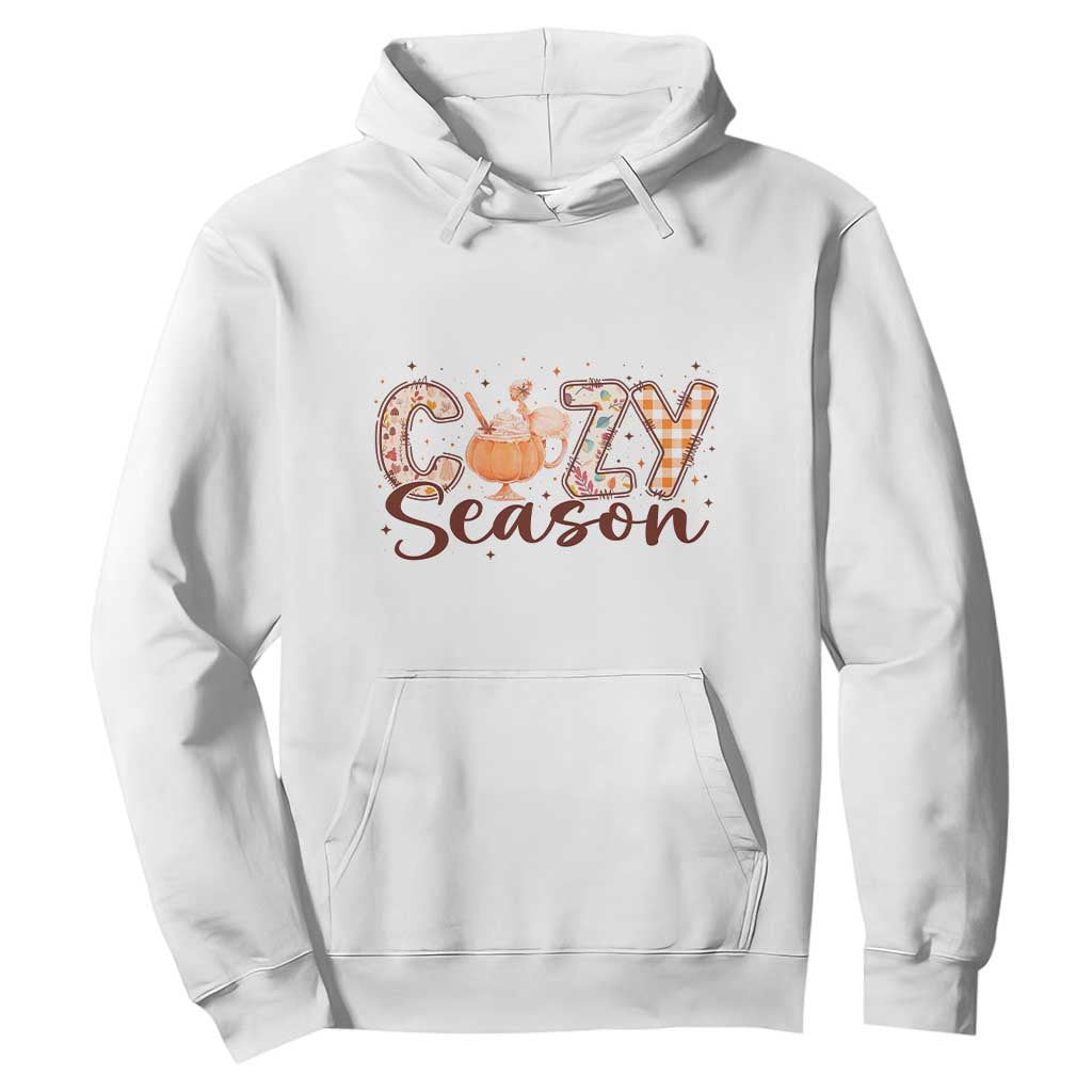 Cozy Season Thanksgiving Hoodie Autumn Pumpkin Spice Latte TS11 White Print Your Wear