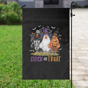 Funny Halloween Garden Flag Chick Or Treat Chicken Farm Witches Skeleton TS11 Print Your Wear