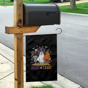 Funny Halloween Garden Flag Chick Or Treat Chicken Farm Witches Skeleton TS11 Print Your Wear