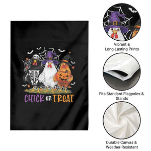 Funny Halloween Garden Flag Chick Or Treat Chicken Farm Witches Skeleton TS11 Print Your Wear