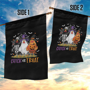 Funny Halloween Garden Flag Chick Or Treat Chicken Farm Witches Skeleton TS11 Print Your Wear