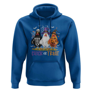 Funny Halloween Hoodie Chick Or Treat Chicken Farm Witches Skeleton TS11 Royal Blue Print Your Wear