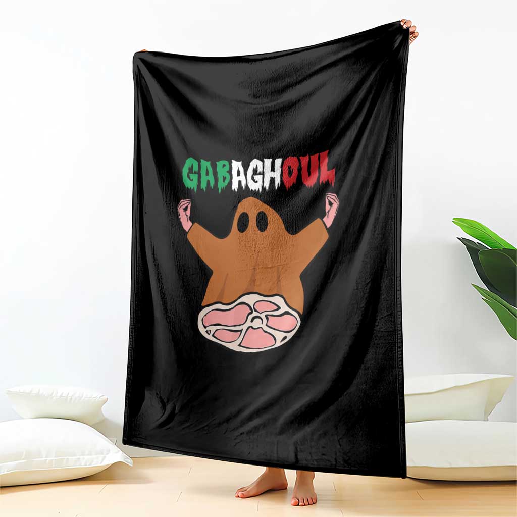 Funny Halloween Throw Blanket Gabaghoul Ghost Italian Flag Ham TS11 Print Your Wear