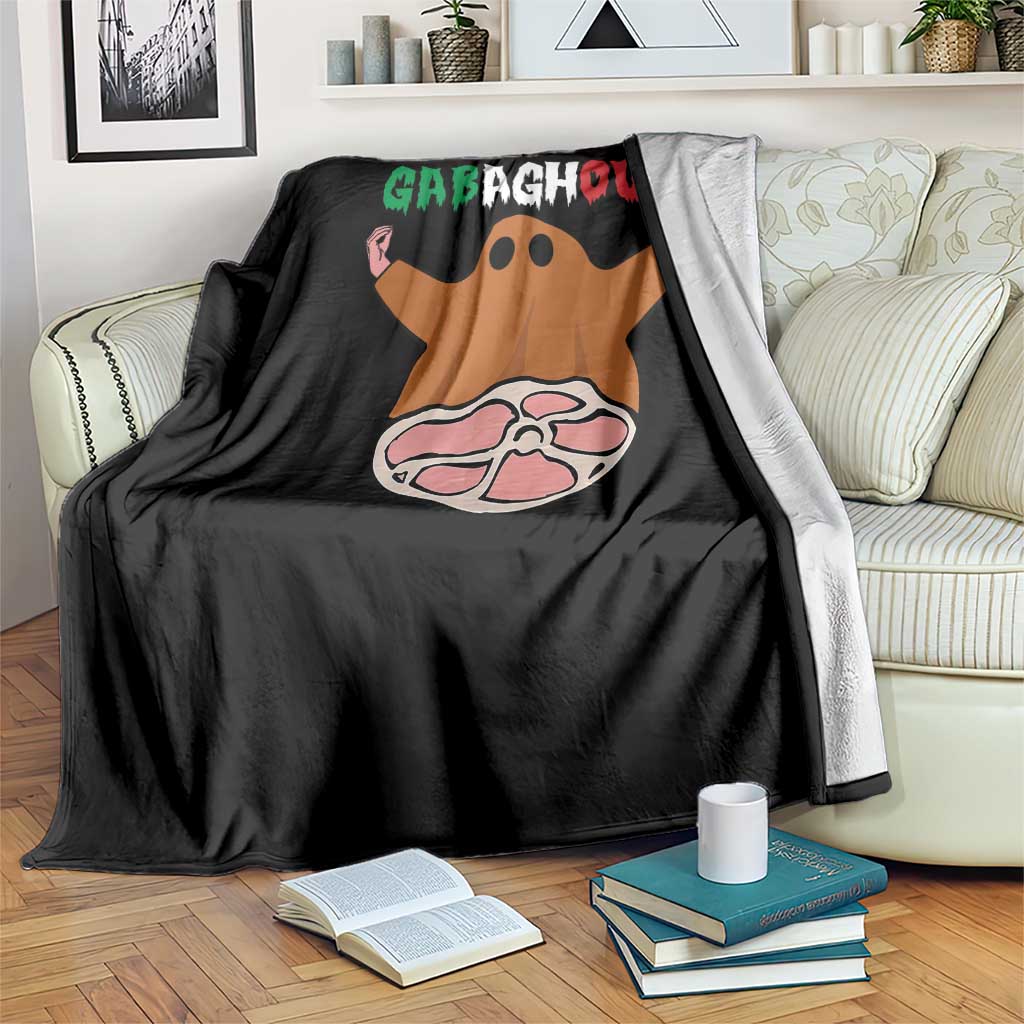 Funny Halloween Throw Blanket Gabaghoul Ghost Italian Flag Ham TS11 Print Your Wear