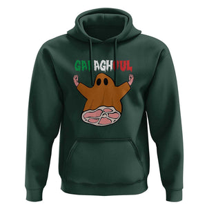 Funny Halloween Hoodie Gabaghoul Ghost Italian Flag Ham TS11 Dark Forest Green Print Your Wear