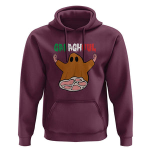 Funny Halloween Hoodie Gabaghoul Ghost Italian Flag Ham TS11 Maroon Print Your Wear