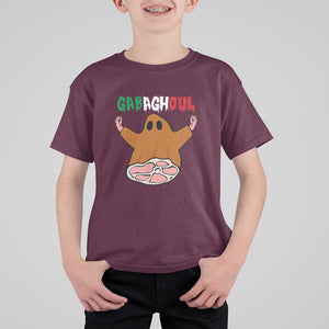Funny Halloween T Shirt For Kid Gabaghoul Ghost Italian Flag Ham TS11 Maroon Print Your Wear