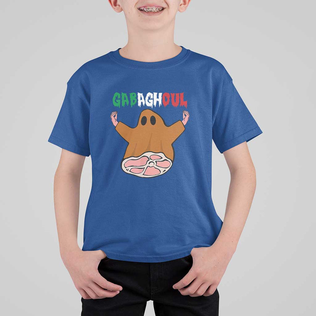 Funny Halloween T Shirt For Kid Gabaghoul Ghost Italian Flag Ham TS11 Royal Blue Print Your Wear
