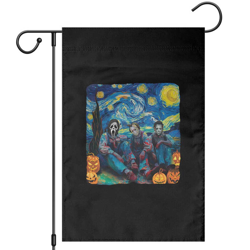 Halloween Garden Flag Scary Murderers Starry Night Pumpkin Vincent Van Gogh TS11 Black Print Your Wear