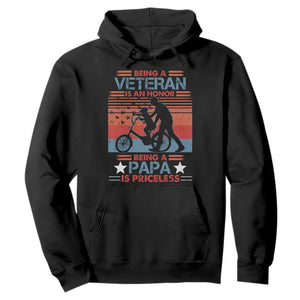 Veteran Father Hoodie Being A Veteran Is An Honor Being A Papa Is Priceless TS11 Purple Print Your Wear