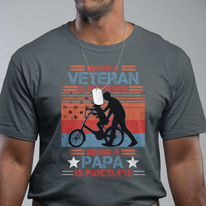 Veteran Father T Shirt Being A Veteran Is An Honor Being A Papa Is Priceless TS11 Print Your Wear