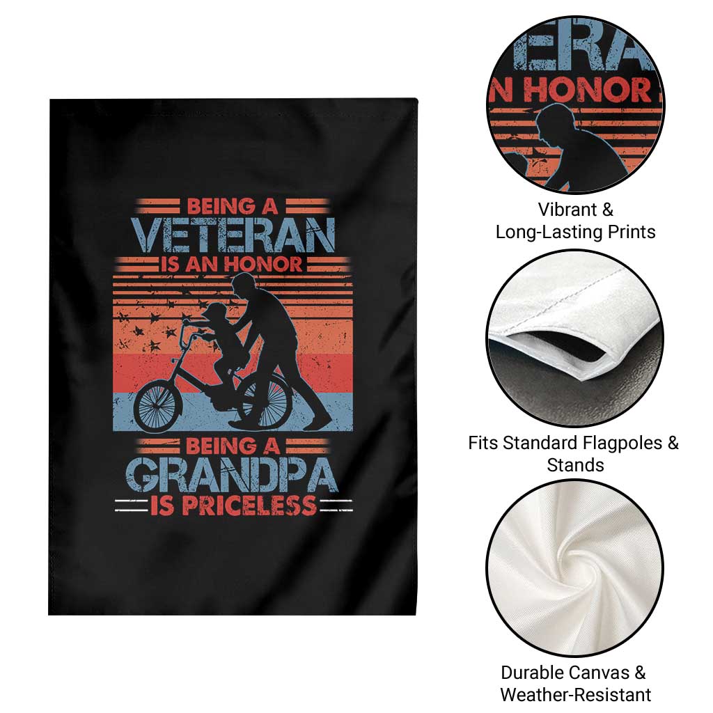 Veteran Grandpa Garden Flag Being A Veteran Is An Honor Being A Grandpa Is Priceless TS11 Print Your Wear