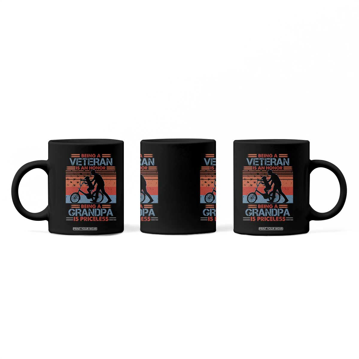 Veteran Grandpa Coffee Mug Being A Veteran Is An Honor Being A Grandpa Is Priceless TS11 Print Your Wear