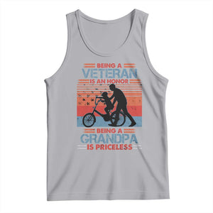 Veteran Grandpa Tank Top Being A Veteran Is An Honor Being A Grandpa Is Priceless TS11 Athletic Heather Print Your Wear