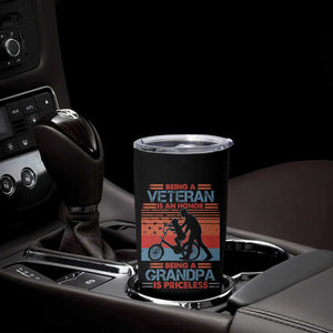Veteran Grandpa Tumbler Cup Being A Veteran Is An Honor Being A Grandpa Is Priceless TS11 Print Your Wear