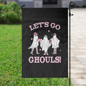 Funny Halloween Garden Flag Let's Go Ghouls Cowgirl Western Ghost TS11 Print Your Wear