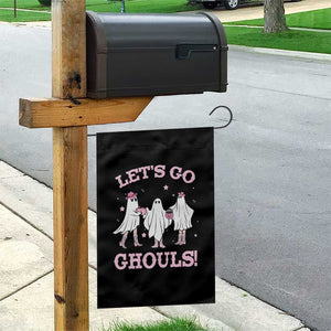 Funny Halloween Garden Flag Let's Go Ghouls Cowgirl Western Ghost TS11 Print Your Wear