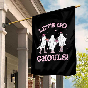 Funny Halloween Garden Flag Let's Go Ghouls Cowgirl Western Ghost TS11 Print Your Wear
