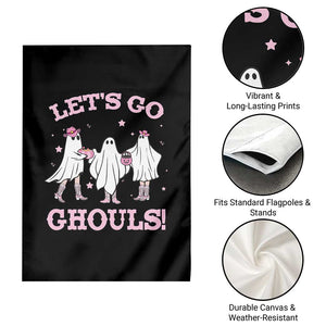 Funny Halloween Garden Flag Let's Go Ghouls Cowgirl Western Ghost TS11 Print Your Wear