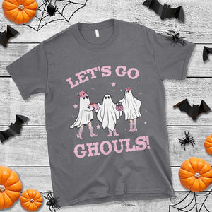 Funny Halloween T Shirt Let's Go Ghouls Cowgirl Western Ghost TS11 Charcoal Print Your Wear