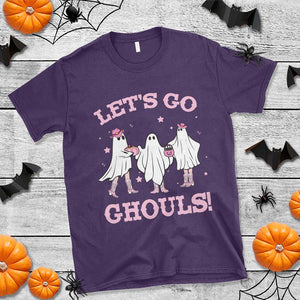 Funny Halloween T Shirt Let's Go Ghouls Cowgirl Western Ghost TS11 Purple Print Your Wear