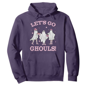 Funny Halloween Hoodie Let's Go Ghouls Cowgirl Western Ghost TS11 Purple Print Your Wear