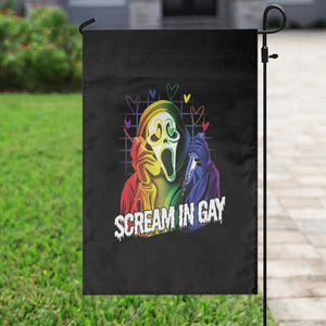 Halloween LGBT Garden Flag Scream In Gay Ghost Murderer Rainbow TS11 Print Your Wear