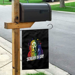 Halloween LGBT Garden Flag Scream In Gay Ghost Murderer Rainbow TS11 Print Your Wear