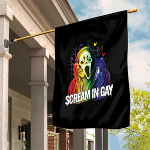 Halloween LGBT Garden Flag Scream In Gay Ghost Murderer Rainbow TS11 Print Your Wear
