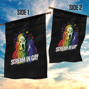 Halloween LGBT Garden Flag Scream In Gay Ghost Murderer Rainbow TS11 Print Your Wear