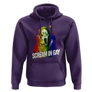 Halloween LGBT Hoodie Scream In Gay Ghost Murderer Rainbow TS11 Purple Print Your Wear