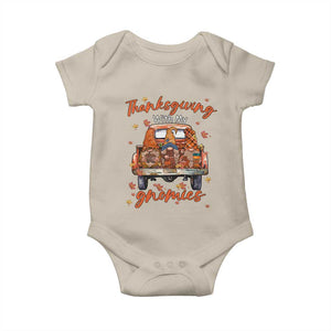Thanksgiving Day Baby Onesie Thanksgiving With My Gnomies Car Fall Season TS11 Sand Print Your Wear