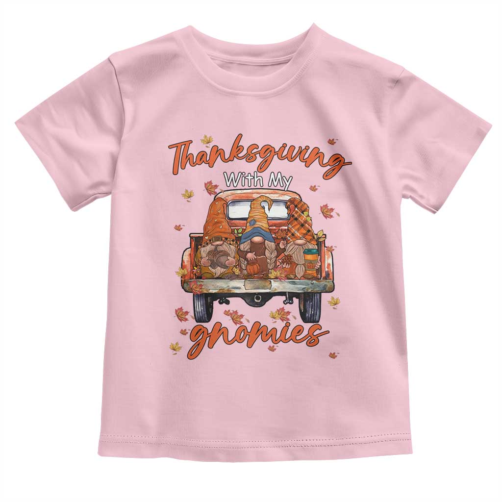 Thanksgiving Day Baby Shirt Thanksgiving With My Gnomies Car Fall Season TS11 Light Pink Print Your Wear