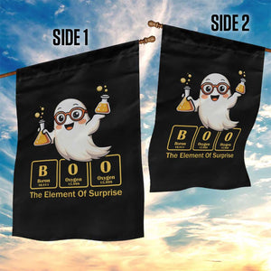 Halloween Chemistry Garden Flag Boo The Element Of Surprise Ghost Nerd TS11 Print Your Wear
