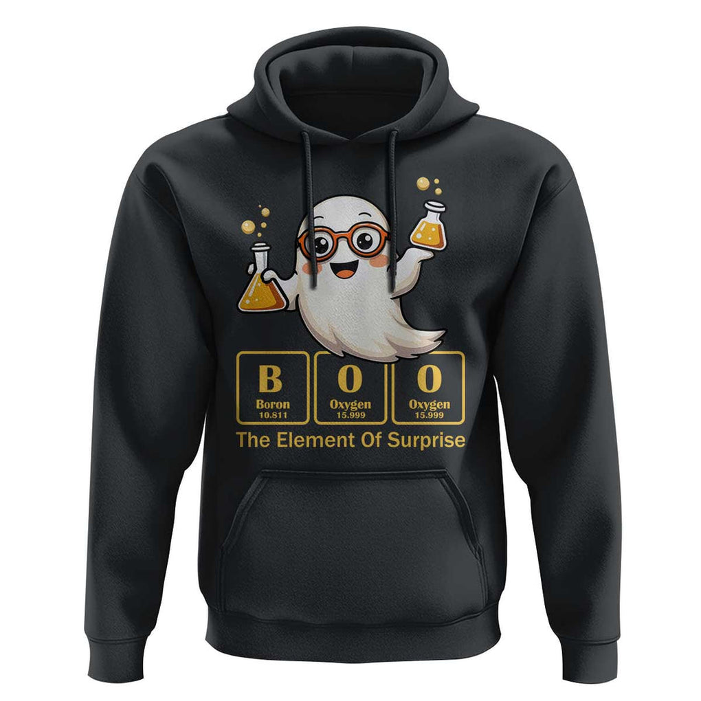Halloween Chemistry Hoodie Boo The Element Of Surprise Ghost Nerd TS11 Black Print Your Wear