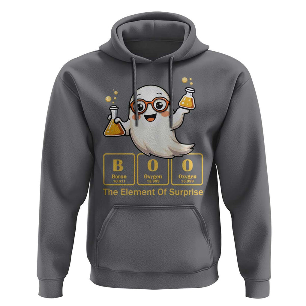 Halloween Chemistry Hoodie Boo The Element Of Surprise Ghost Nerd TS11 Charcoal Print Your Wear