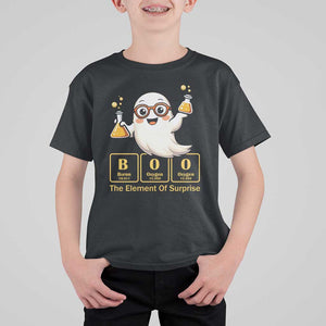 Halloween Chemistry T Shirt For Kid Boo The Element Of Surprise Ghost Nerd TS11 Black Print Your Wear