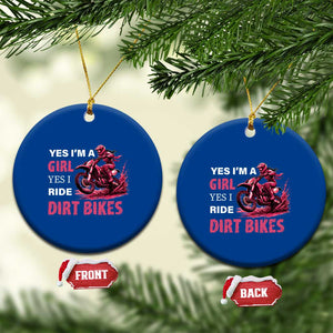 Yes I'm A Girl Yes I Ride Dirt Bikes Ceramic Ornament Motocross Biker TS11 1pc Blue Print Your Wear