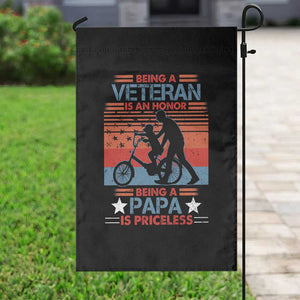 Veteran Father Garden Flag Being A Veteran Is An Honor Being A Papa Is Priceless TS11 Print Your Wear