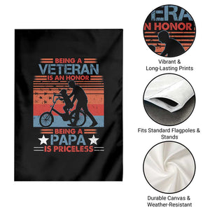 Veteran Father Garden Flag Being A Veteran Is An Honor Being A Papa Is Priceless TS11 Print Your Wear