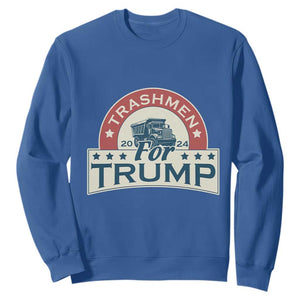 Trashmen For Trump 2024 Sweatshirt US Election 2024 Garbage Truck TS11 Royal Blue Print Your Wear