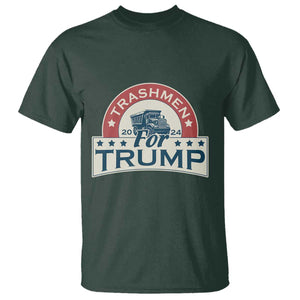 Trashmen For Trump 2024 T Shirt US Election 2024 Garbage Truck TS11 Dark Forest Green Print Your Wear