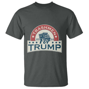 Trashmen For Trump 2024 T Shirt US Election 2024 Garbage Truck TS11 Dark Heather Print Your Wear