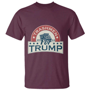 Trashmen For Trump 2024 T Shirt US Election 2024 Garbage Truck TS11 Maroon Print Your Wear