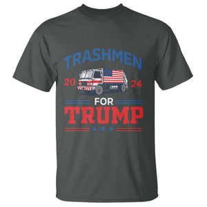 Trashmen For Trump 2024 T Shirt US Election 2024 Garbage Truck Star TS11 Dark Heather Print Your Wear