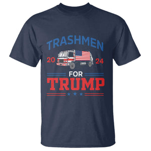 Trashmen For Trump 2024 T Shirt US Election 2024 Garbage Truck Star TS11 Navy Print Your Wear
