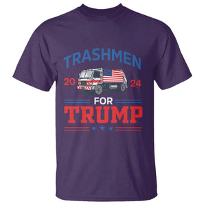 Trashmen For Trump 2024 T Shirt US Election 2024 Garbage Truck Star TS11 Purple Print Your Wear